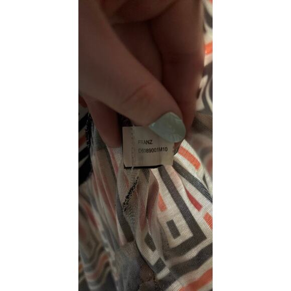 Diane Von Furstenberg Maxi Dress Womens 8 Franz Halter Geometric Halter Silk DVF - Picture 5 of 6